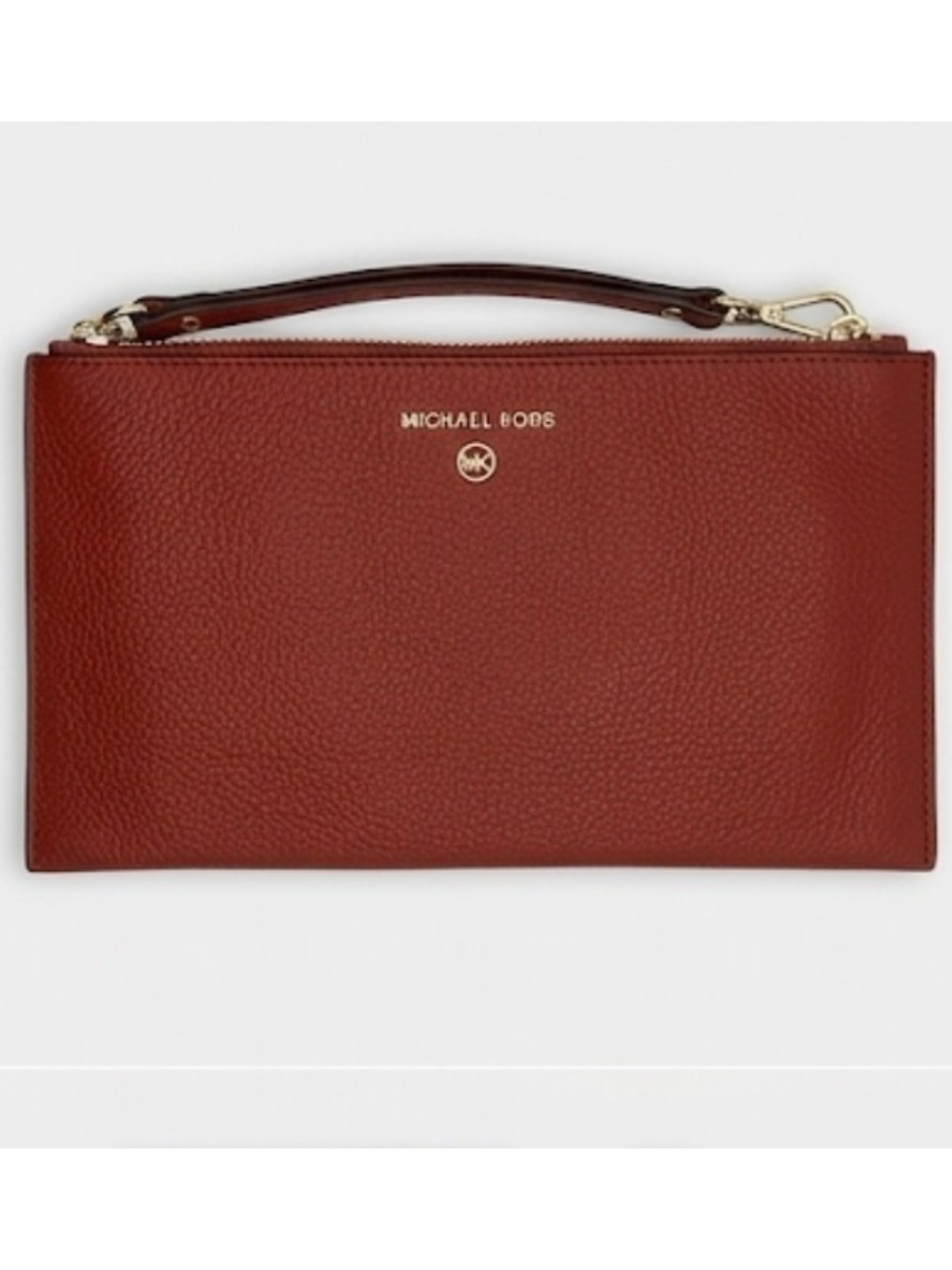 Michael Kors Red Pebbled Leather Jet Set Large Wristlet Clutch - NWOT